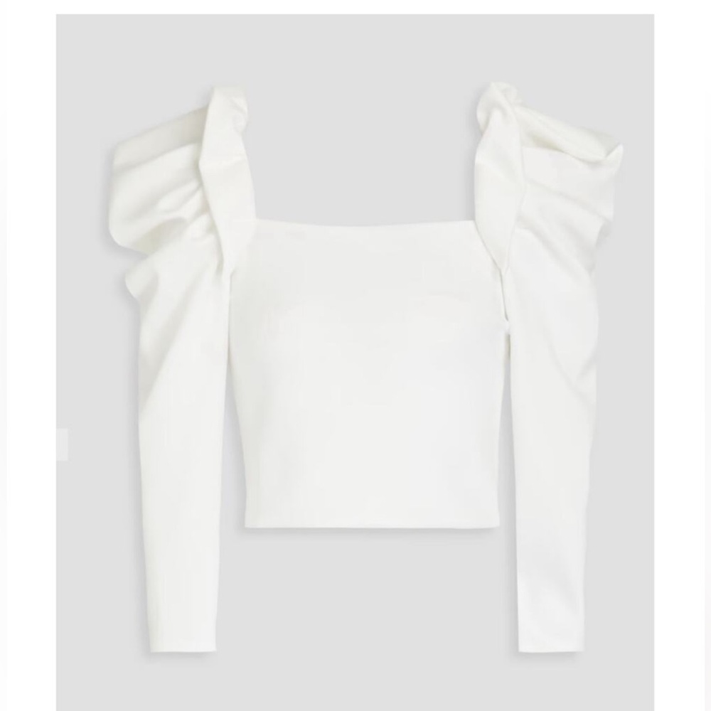 ALICE + OLIVIA SQUARE NECK CROP TOP